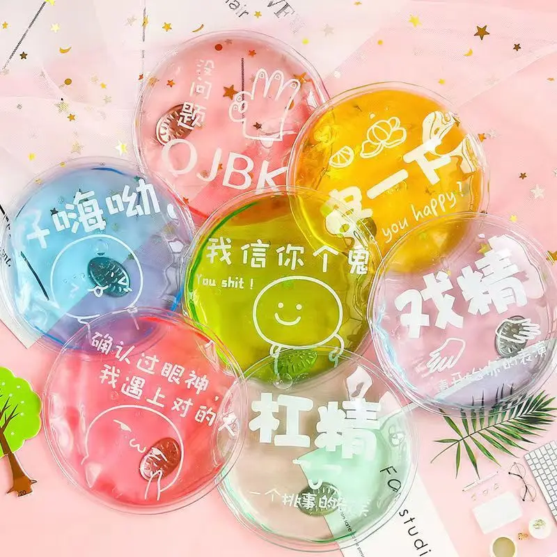 New Winter Reusable Gel Hand Warmer Cute Word Print Instant Heating Pack Warmer
