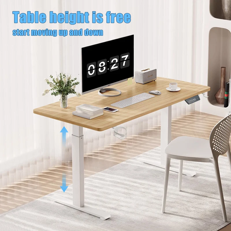 Height Adjustable Electric Standing Desk Sitting Desk Motion For Home Office Protection Ergonomic Cervix Lower Spine
