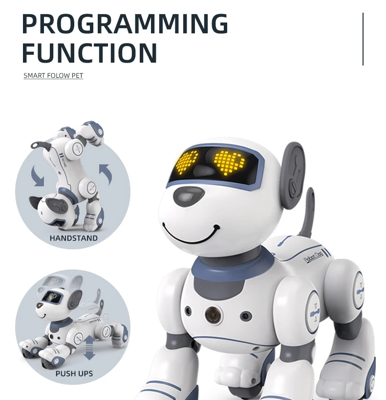 Chien robot télécommandé pour enfants, chien de compagnie RC drôle, chien  électronique, chien de cascade chantant, chien de sommeil programmable, chien  robot pour enfants - AliExpress