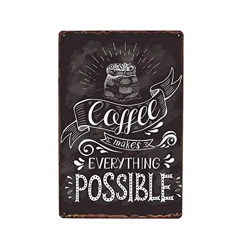 

Life Quotes About Coffee Retro Metal Plaque Vintage Tin Sign Cafe Bar Pub Poster Wall Decor Metal Tin Sign 8x12 Inch aasd-102