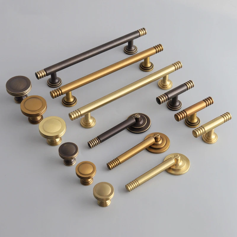 

Bronze Modern Style Brass Drawer Knobs T bar Handle Bathroom Pulls Kitchen Cabinet Door Handle Pull Bedroom decor