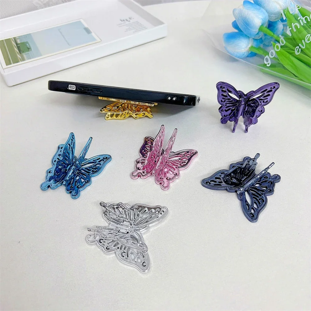 Universal Phone Holder Butterfly Phone Bracket Foldable Desktop Support for iPhone Samsung Xiaomi Stand Mobile Phone Accessories
