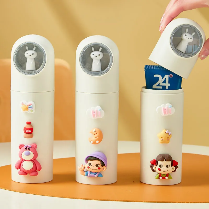 헬로 키티카툰 여행 휴대용 칫솔 컵 보관 상자, 창의적인 간단한 칫솔 상자, 여행 칫솔 컵 세척 컵