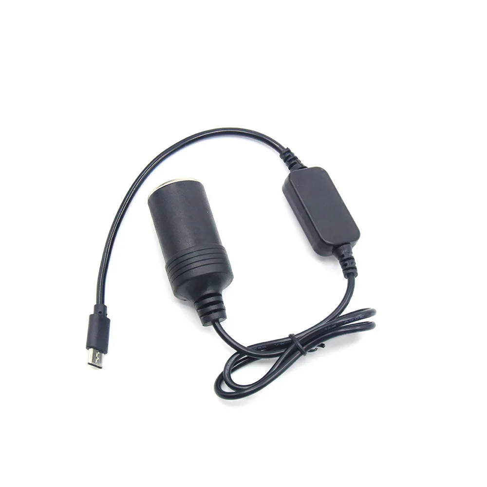 Adattatore Da USB A Accendisigari Auto, Convertitore 5V Maschio A 12V Femmina, Cavo 35cm Per Dash Cam, GPS, Ventola, Dispositivi Sotto I 10W