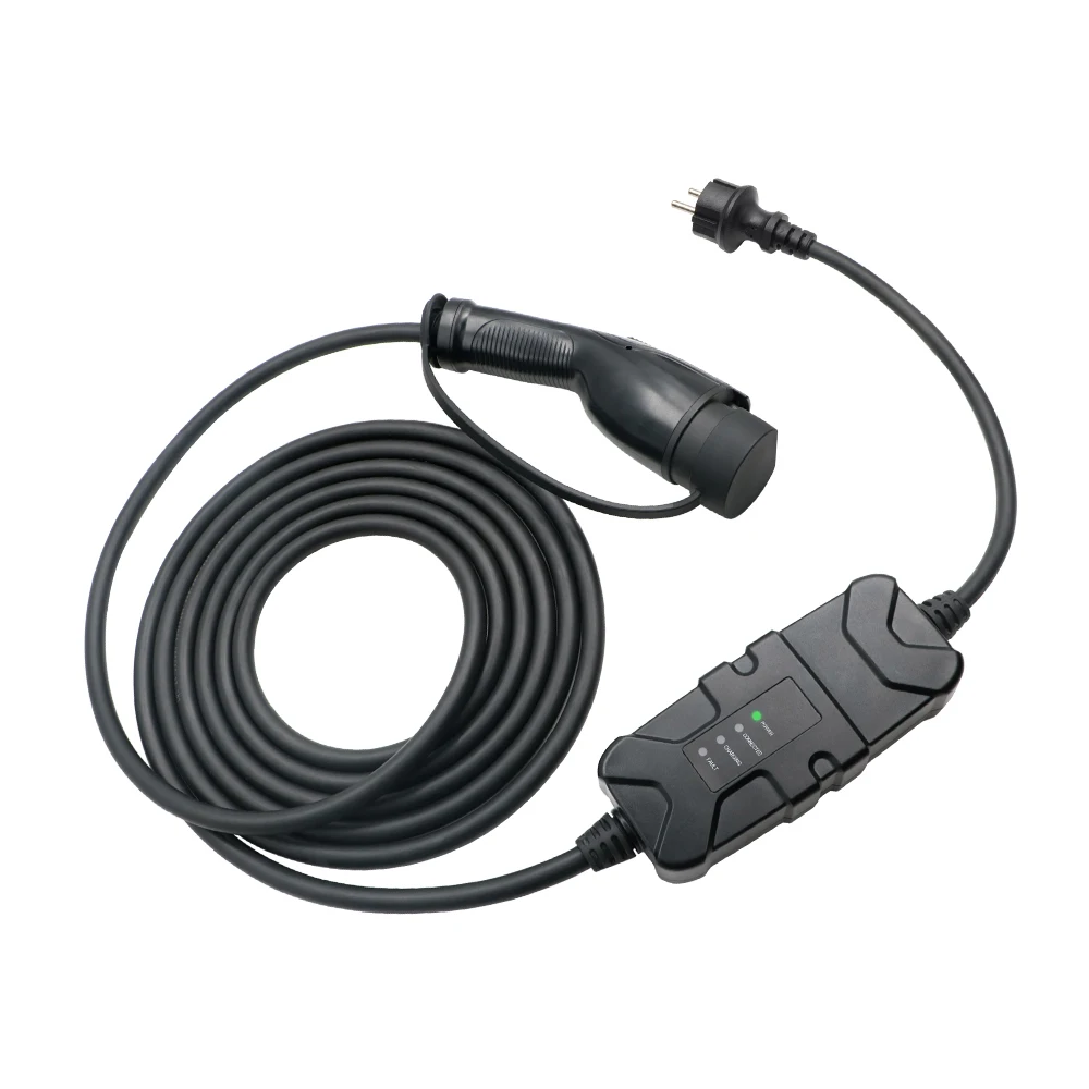 Type 2 3.5 kW EV charger, mobile EV charging cable with Schuko