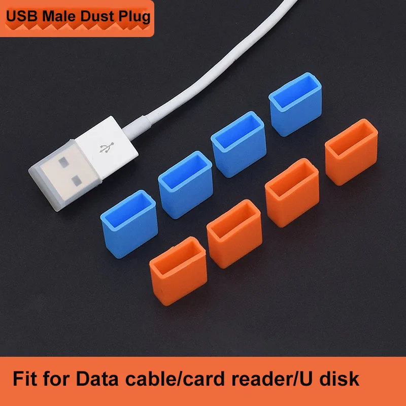 

USB Universal Silicone Dust Plug proof for interface Tablet PC Notebook Laptop Black transparent white blue green orange pink