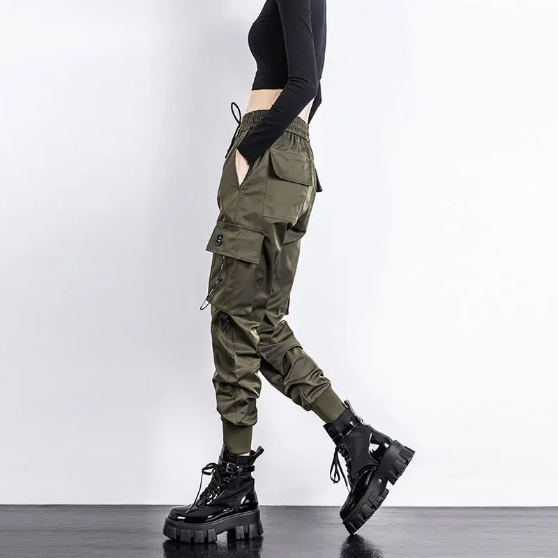 Summer Thin Slim Overalls Women's Neutral Loose Large Size Explosions Hot Girl High Waist Casual Tousled Pants New