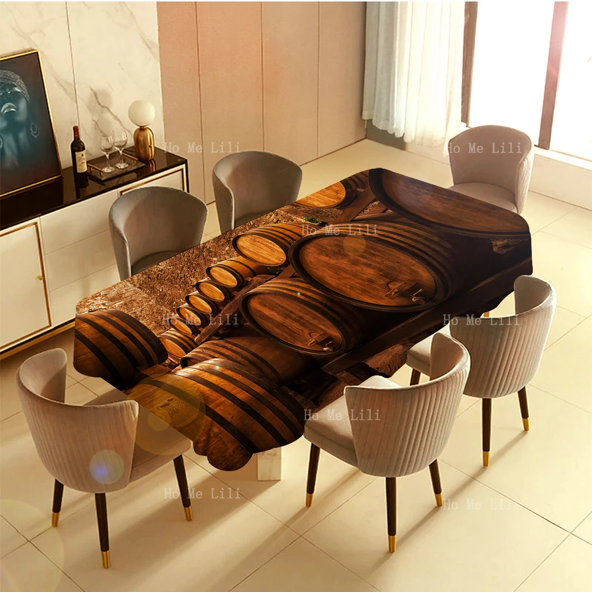 

Whisky Is Aged Only In Oak Barrels.Rectangle Tablecloth For Tabletop Decor