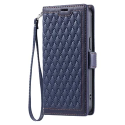 Elegant Grid Strap Leather Wallet Case Cover for Moto G36 (E)