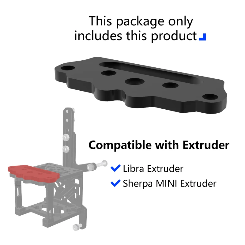 Suporte de Alumínio para Golias Dragão Louco Hotend vz Extrusora Sherpa Mini Impressora 3d Mellow Cnc Vzbot 330 235 - Imagem 5