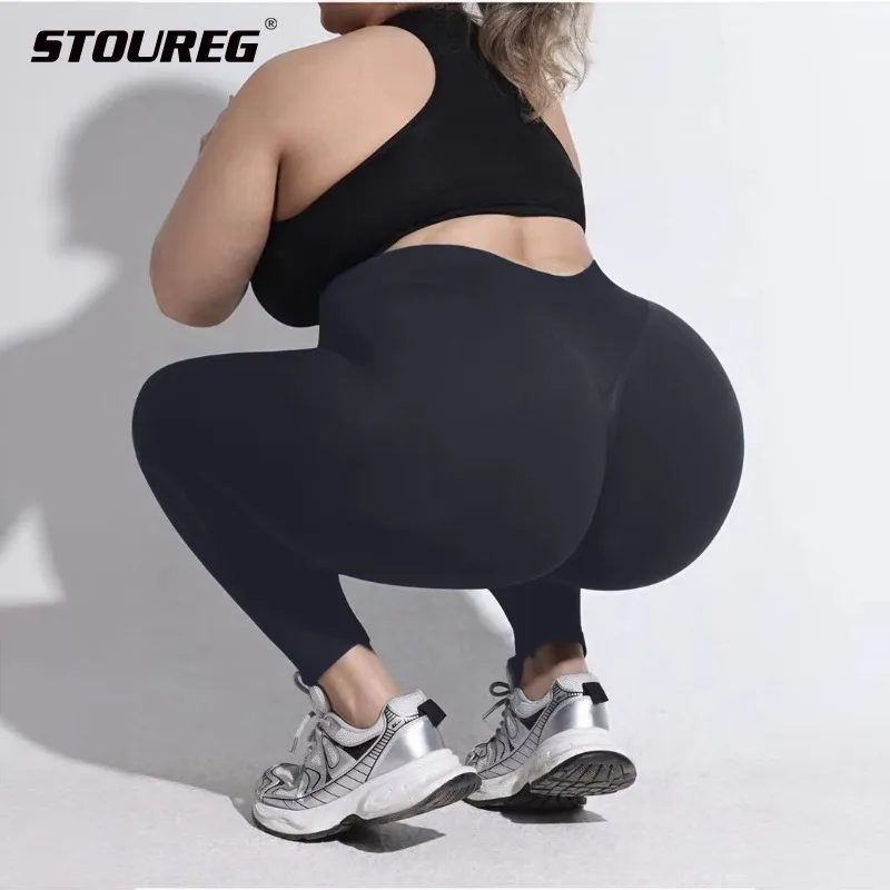 Pantalon d'entraînement/yoga femme noir taille haute Gymshark