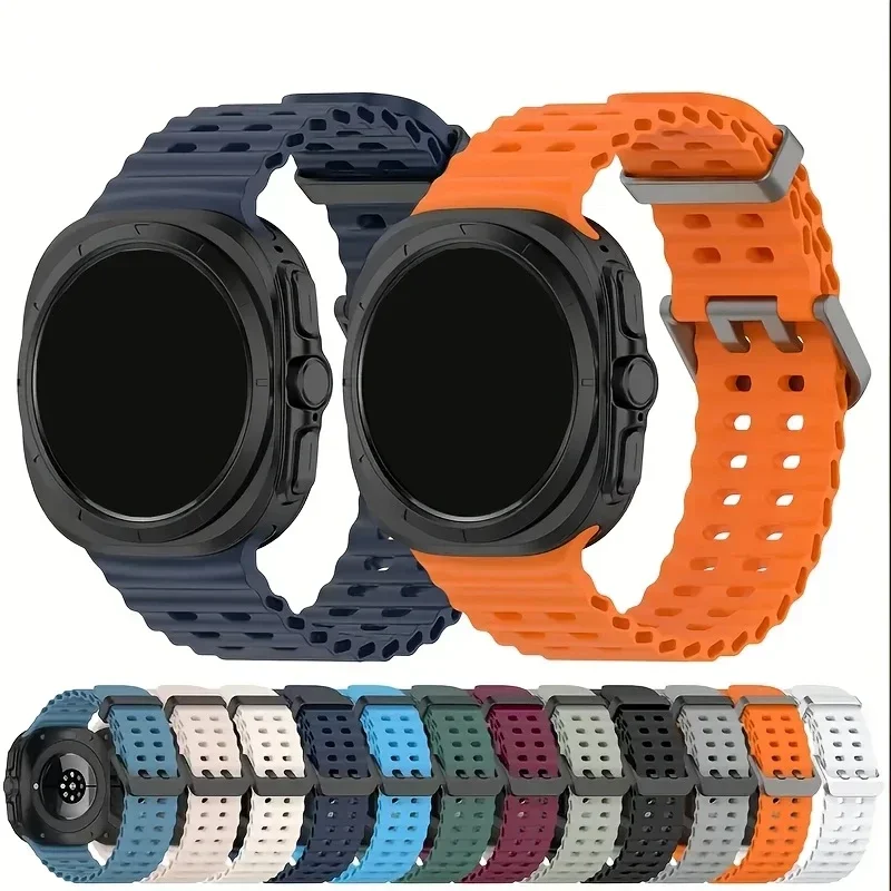 Premium Silicone Ocean Sport Strap for Smartwatches - No Gaps Design