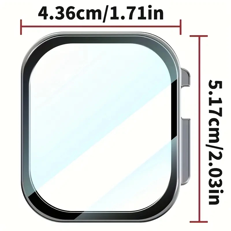 Premium Bumper and Screen Protector for Apple Watch Ultra - HD Tempered Glass & Durable Case