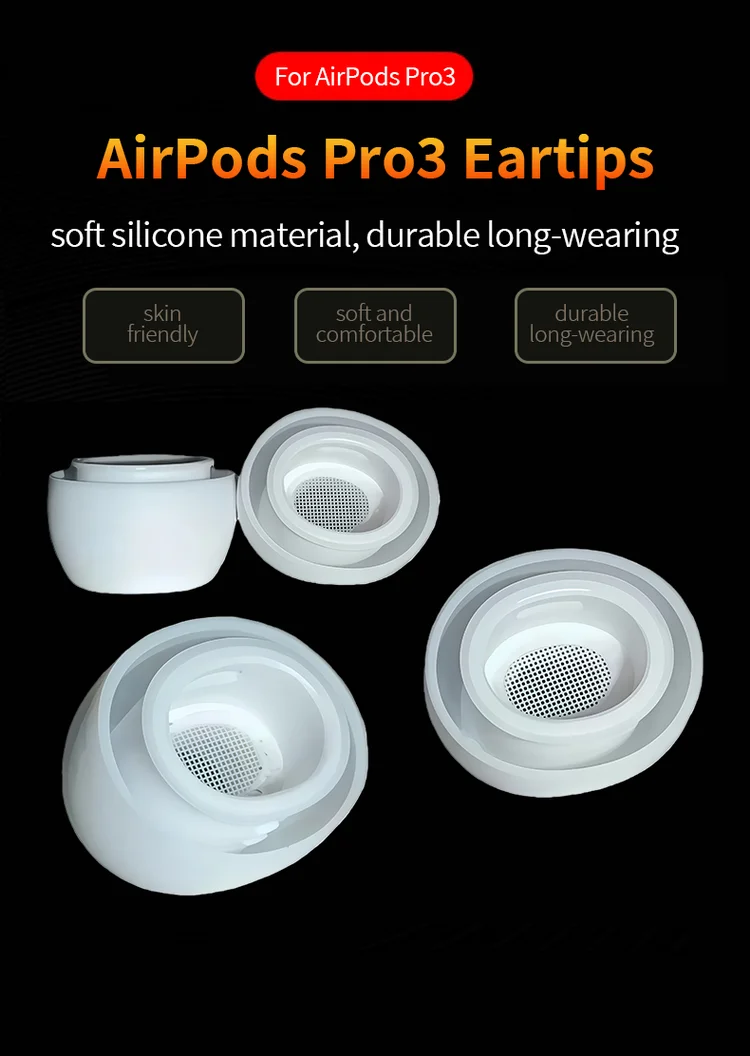 Silicone Ear Tips for Airpods Pro 3 Eartips Airpods Pro 3 Ear tips Airpods Pro 3 Silicone Tips Airpods Pro 3 Silicone Ear Caps