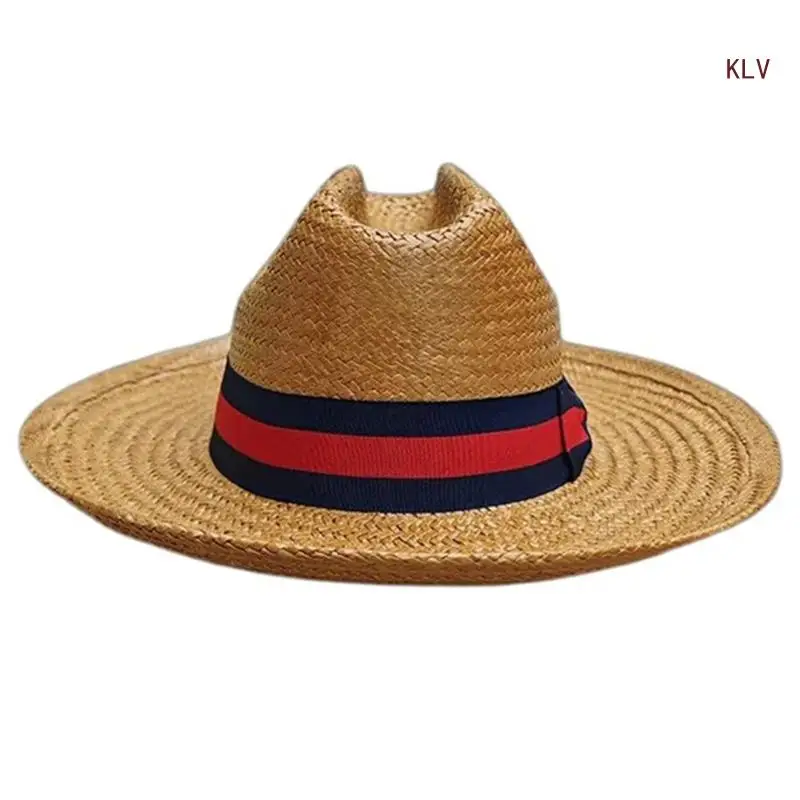 

Ковбойская шляпа ручной работы для девочек, весенняя походная шляпа, солнцезащитная соломенная шляпа, солнцезащитная шляпа для