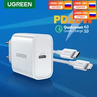 Ugreen pd carregador 20w carregador rápido para o iphone 13 12 x usb tipo c carregador para xiaomi carga rápida 4.0 3.0 carregador de telefone de carregamento
