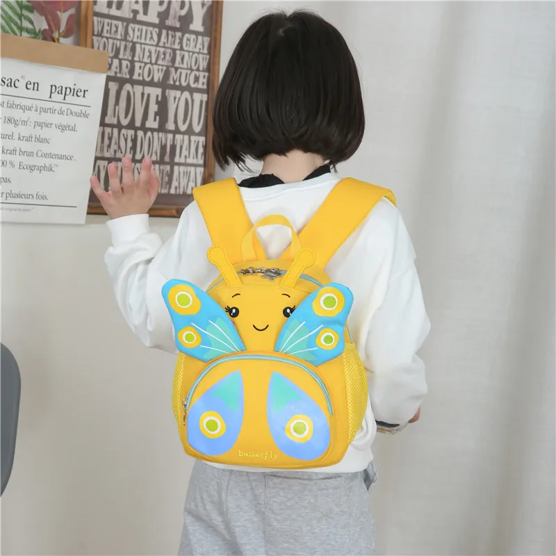 Fashionable Girls Princess Kindergarten Backpack Cute Butterfly Children School Backpack Cartoon Lightweight Kids Shoulder Bag