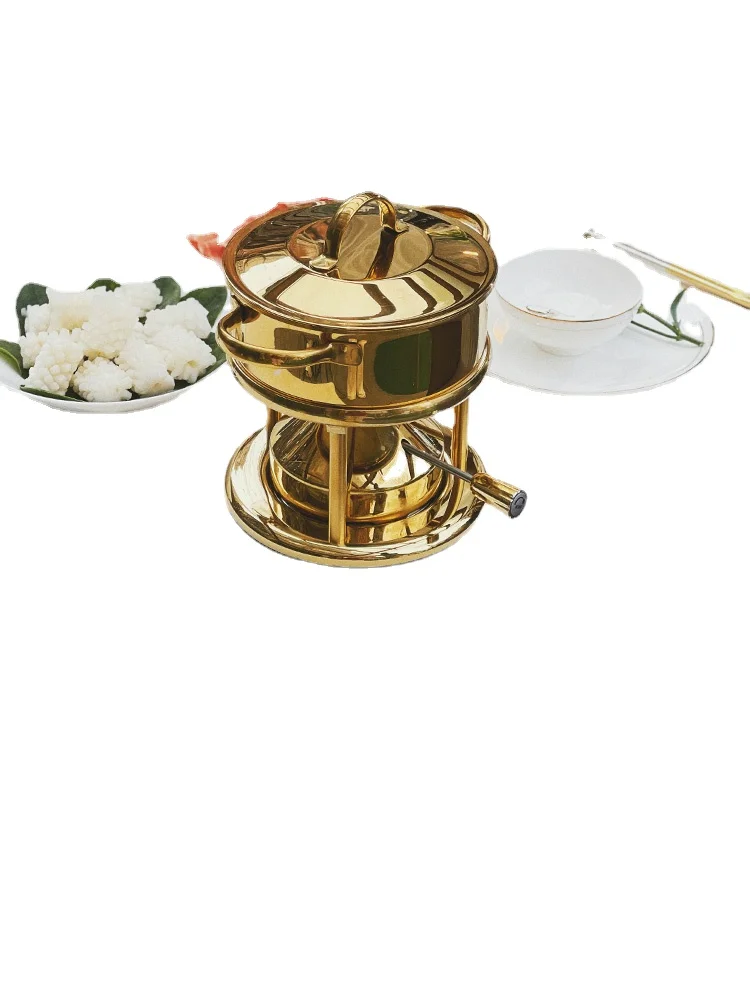 

Inflatable Gold Single Person Small Hot Pot Home Hotel Clubhouse One Person One Pot Courtyard Hot Pot