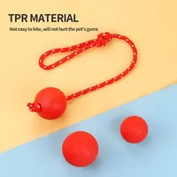 Natural Rubber Dog Toy Balls Reward Pets on Ropes for Training/playing/chewing Solid Teeth Cleaning Toys 2