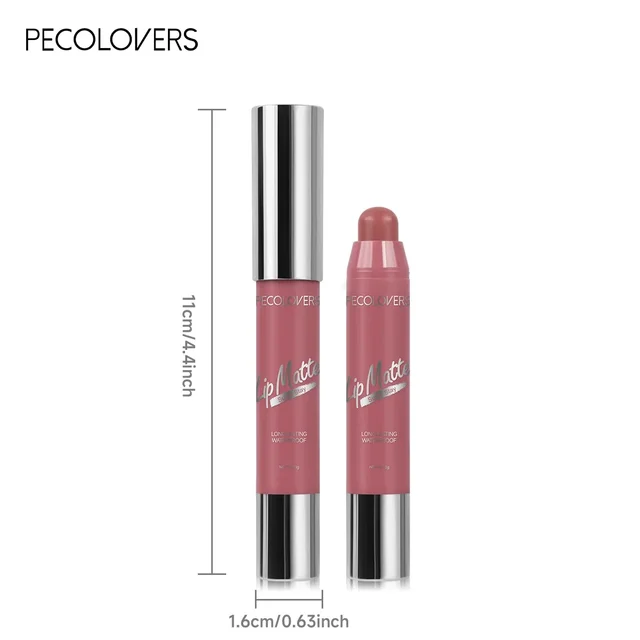 Moisturizing Lip Stain,Waterproof Lipstick，long Lasting，Matte Crayon Lipstick,Lightweight,Smooth Lipstick Pen,