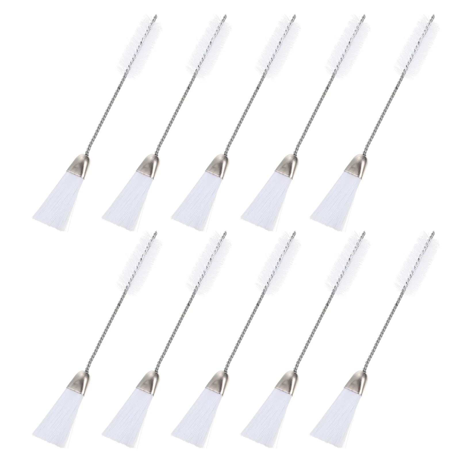 

10 Pcs Sewing Machine Brush Cleaning Kit Multi-functional Double Head Slots Corner Dusting Stainless Steel