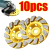 1-10Pcs 4 Inch Concrete Diamond Grinding Wheel Discs Ceramic Stone Turbo Diamond Grinding Cup for Angle Grinder Polishing