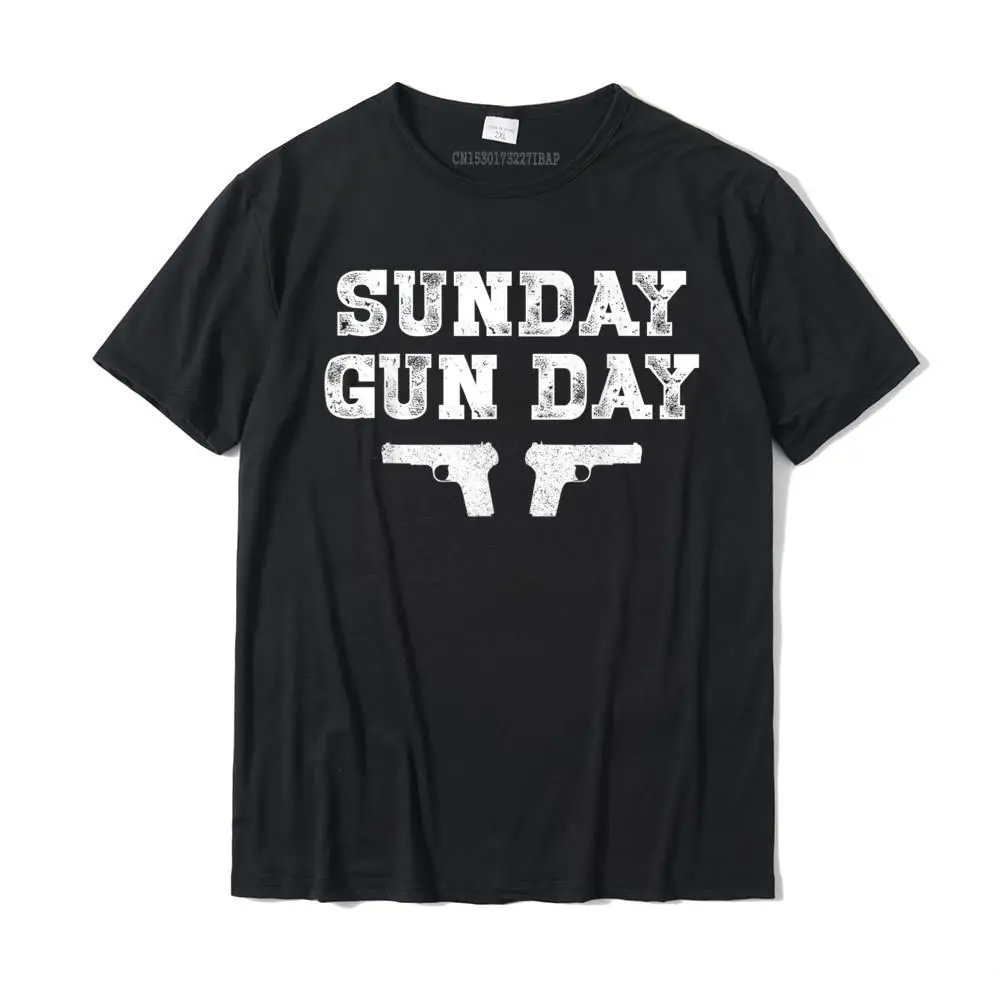 

Sunday Gunday Gun Owner Shooting Shirt Funny Gift Custom T Shirts For Boys Cotton Tops Tees Normal Graphic