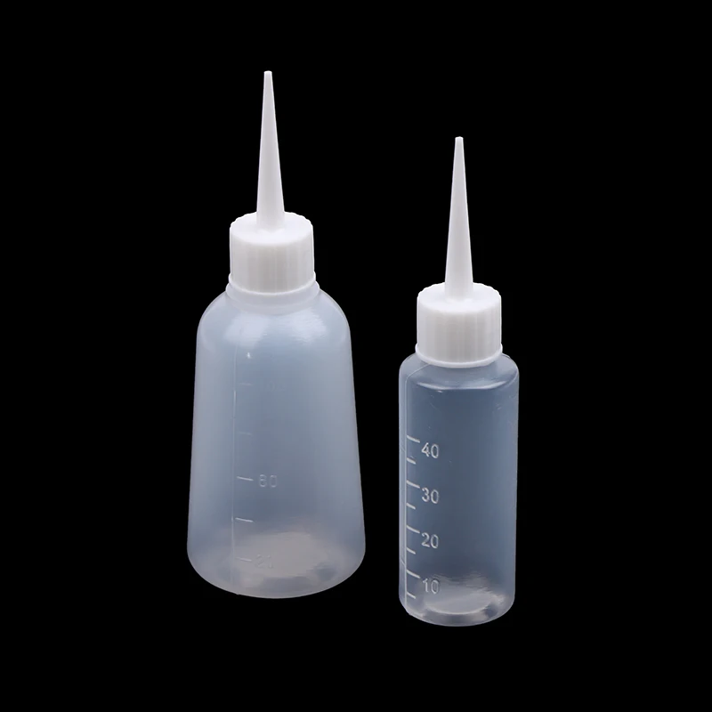 5PCS 40/100ml Plastic Clear Tip Applicator Bottle Squeeze Bottle for Crafts Art Glue Multi Purpose Refillable Empty