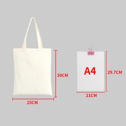 Eco - Friendly Reusable Foldable Cotton Canvas Tote Bag (Beige - 25x30cm)
