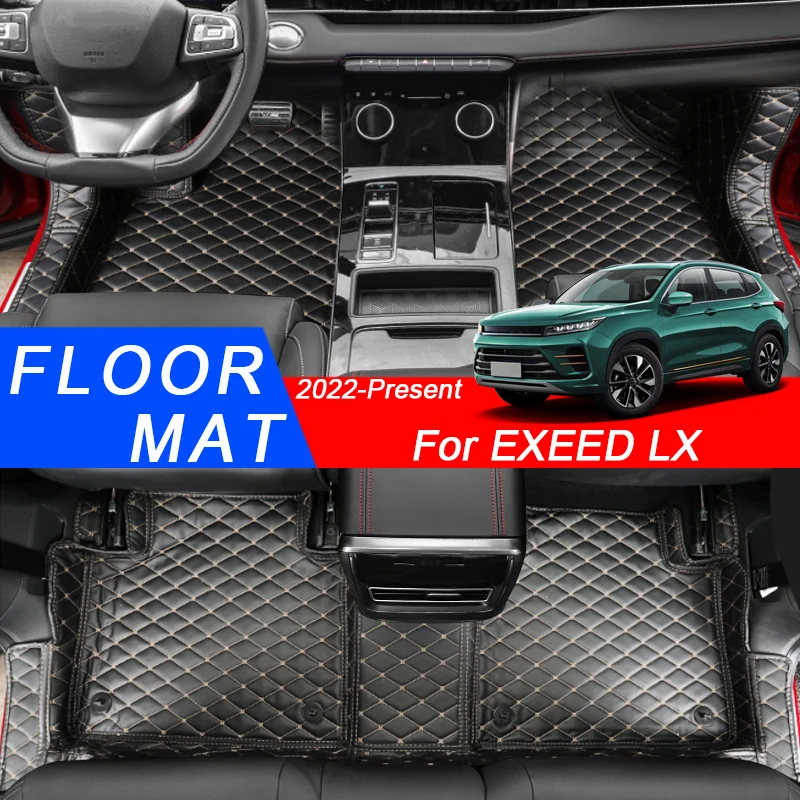 

PU Leather Waterproof Carpet 3D Full Surround Car Floor Mat For EXEED LX 2022 2023 2024 2025 Liner Foot Pads Auto Accessories