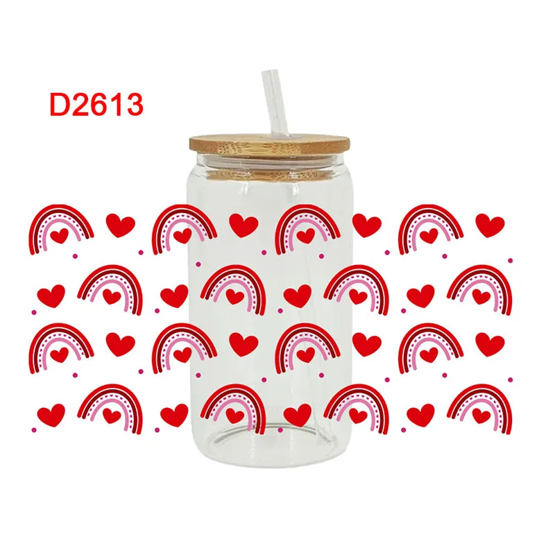 15+NEw Valentine's Day Theme Coffee Design 3d UV DTF Transfer Sticker  Valentine Love UV DTF Cup Wraps Stickers for 16Oz Use - AliExpress