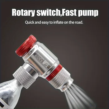 ThinkRider CO2 Pump For Bicycle Schrader Presta Adapter Bike Pump Inflator Aluminum Tire Tube Mini size MTB Bicycle Pumps CO2 Ca 6