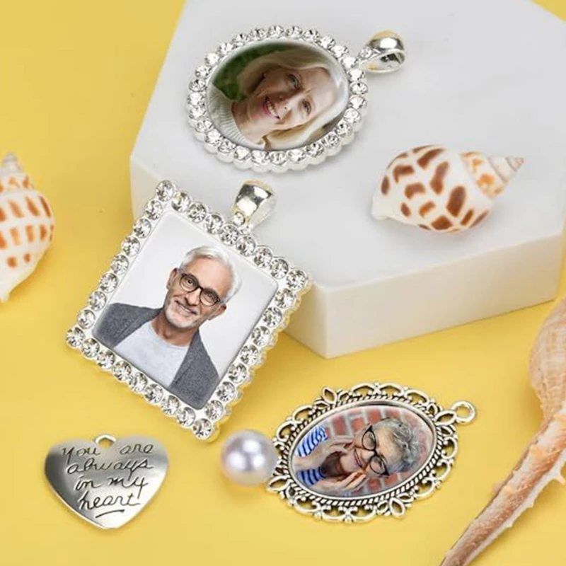 Silver Pin Brooch with Heart Pendant Rings for Craft Jewelry Production