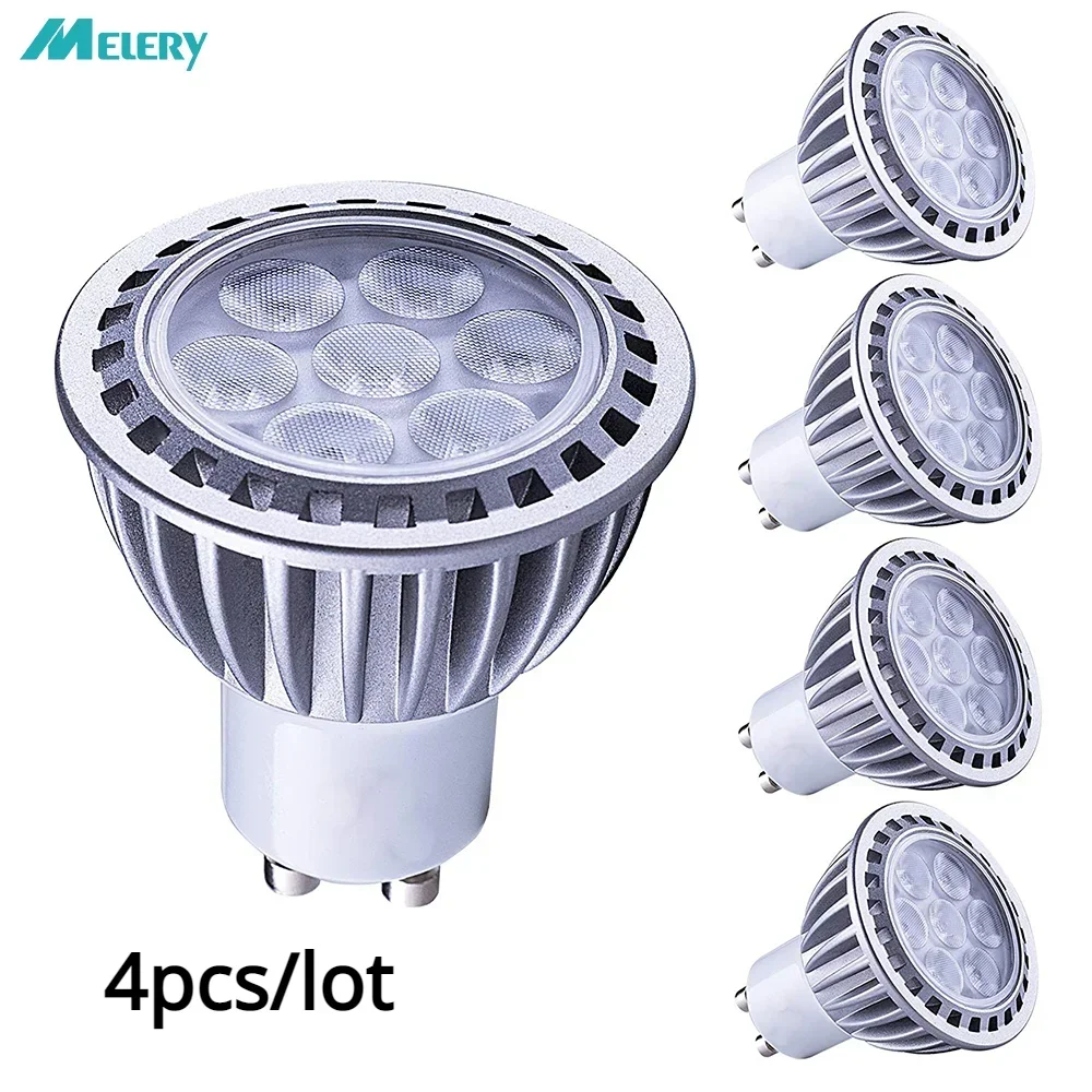 Melery Gu10 Lampadina A Led 7W Lampada Spot Bianca Calda/Fredda Sostituita 70W Alogena 600Lm 230V Ac 4 Pezzi Pack [Energy Class A +] 4Pack