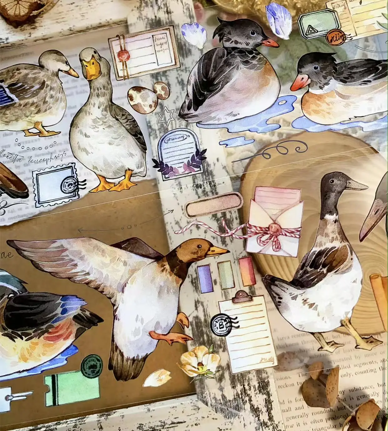 

Винтажная декоративная лента Washi из дикой гусиной утки для оформления фотографий своими руками