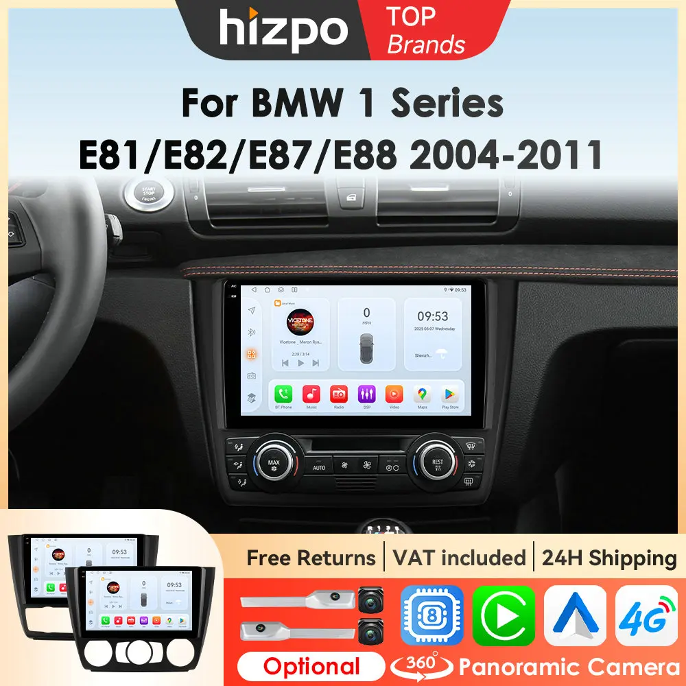Hizpo Auto Zentrale Multimedia Radio Für BMW 1-Serie 1 Serie E87 E81 E82 E88 2004-2011 GPS Navigation 2 din Systeme CarPlay DSP