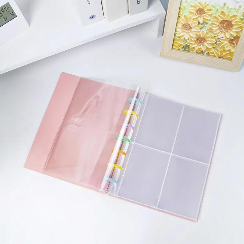 Mushroom Hole Card Collection Book Loose-leaf Album 3 Inch Four-panel Photo Postcard Storage 1