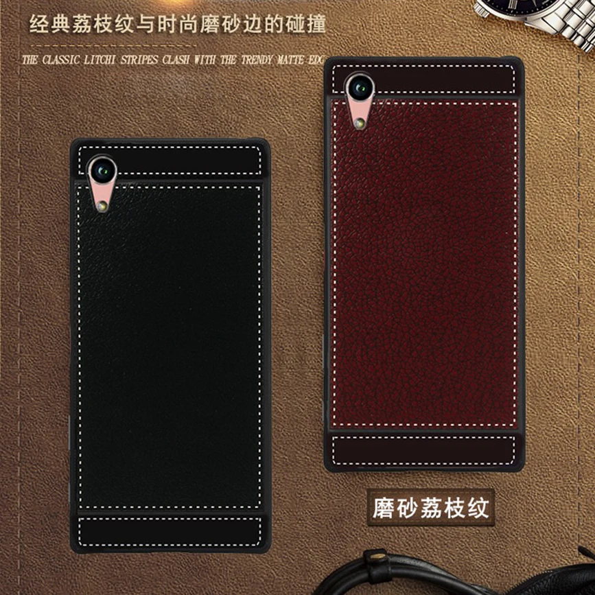 

Cover for Sony Xperia XA1 XA3 XA XA2 Ultra Soft silicone Classic Leather Xperia 1 II 5 III 10 XZ4 L4 Case