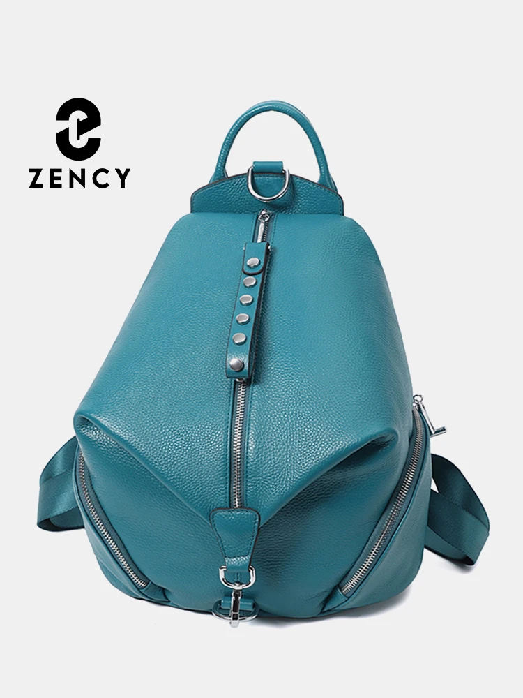 

Zency 2023 Women's Leather Backpack Brand Designer Fashion Satchel Vintage Casual Shopper Bag Female Leisure Travel School Bags