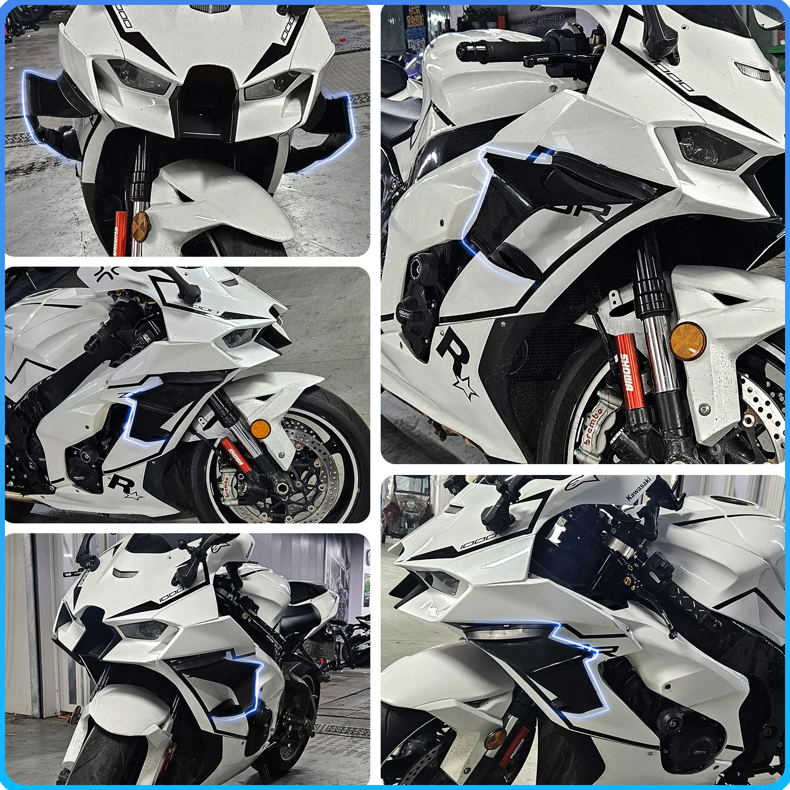 fixed Wind Wing for KAWASAKI ZX10R ZX-10R 2021-2025 Motorcycle