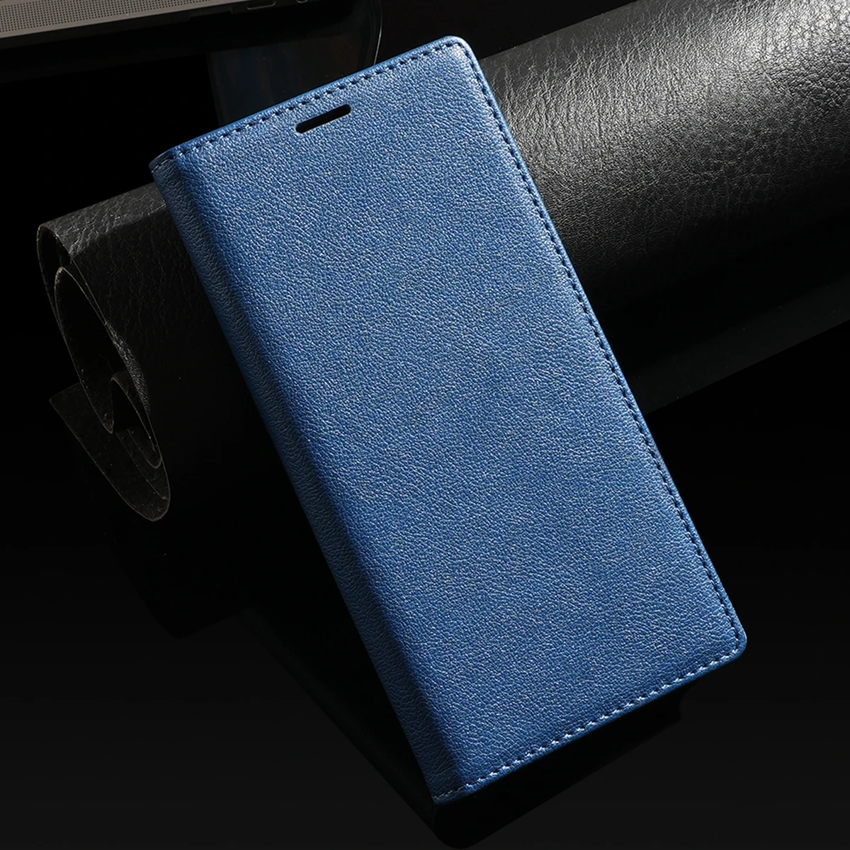Sleek Magnetic Leather Flip Wallet Case with Kickstand