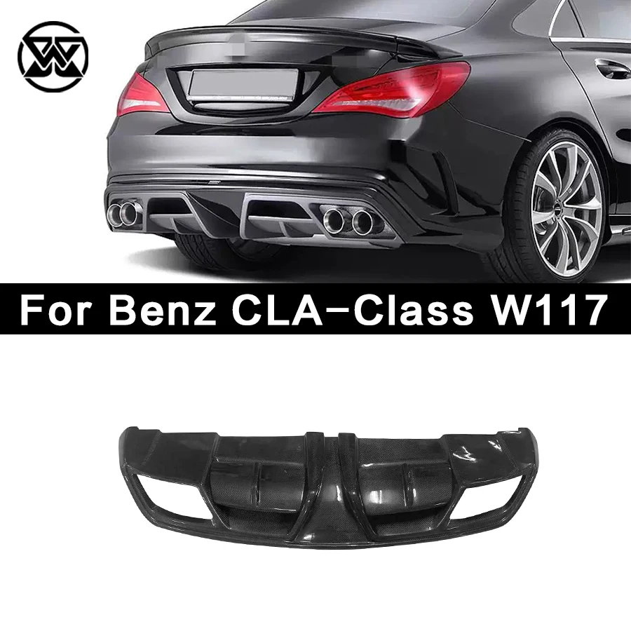 

Разветвитель спойлера из углеродного волокна для Mercedes-Benz CLA-Class W117 CLA45 CLA200 CLA260 2013-2019