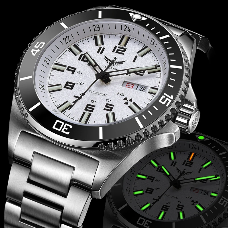 Men Brand Watch 44mm Diver Water Watches Japan 8205 Automatic Mechanical movement Luminous 300M Waterproof mechanical watch diver watch For Yelang V1031
