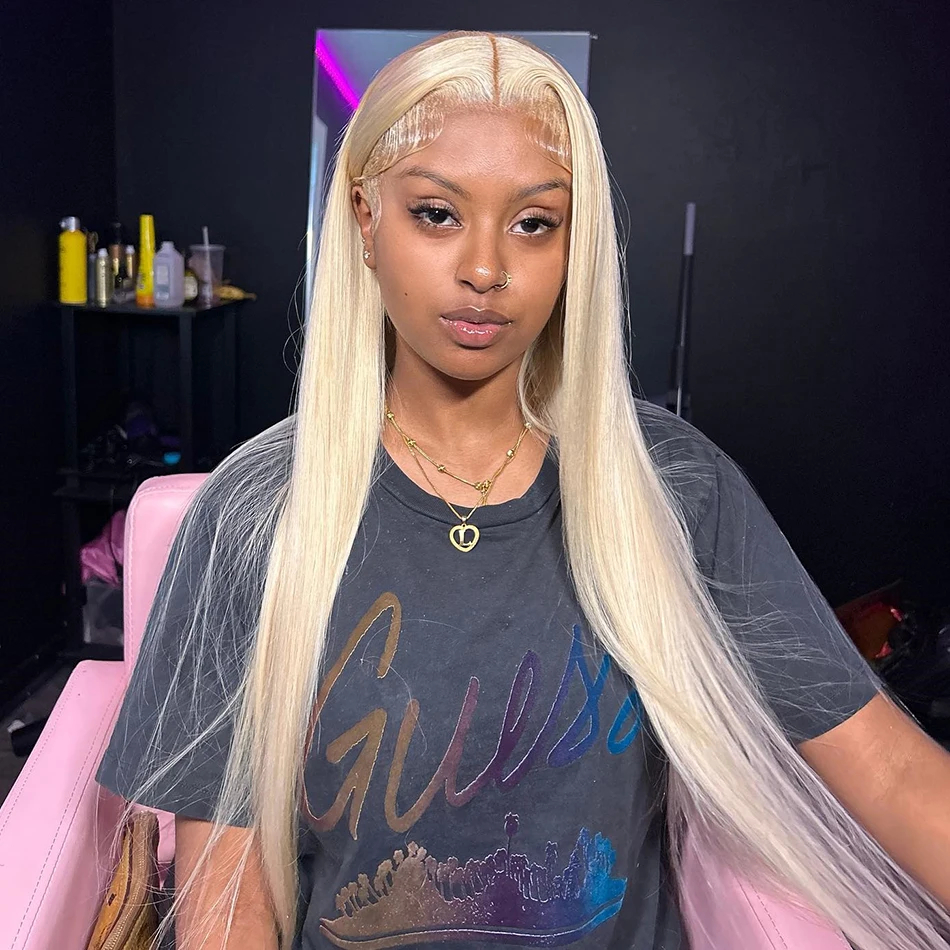 

Wiggogo 613 Blonde Lace Front Wig Human Hair 13X6 Hd Lace Frontal Wig Glueless 13X4 Lace Front Human Hair Wig Straight Wigs