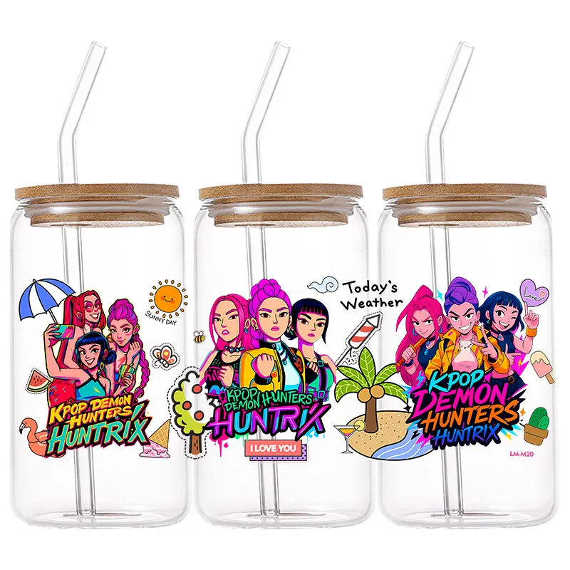 K-pop Demon Hunters UV Sticker Collection - Cartoon Crystal Gift Set