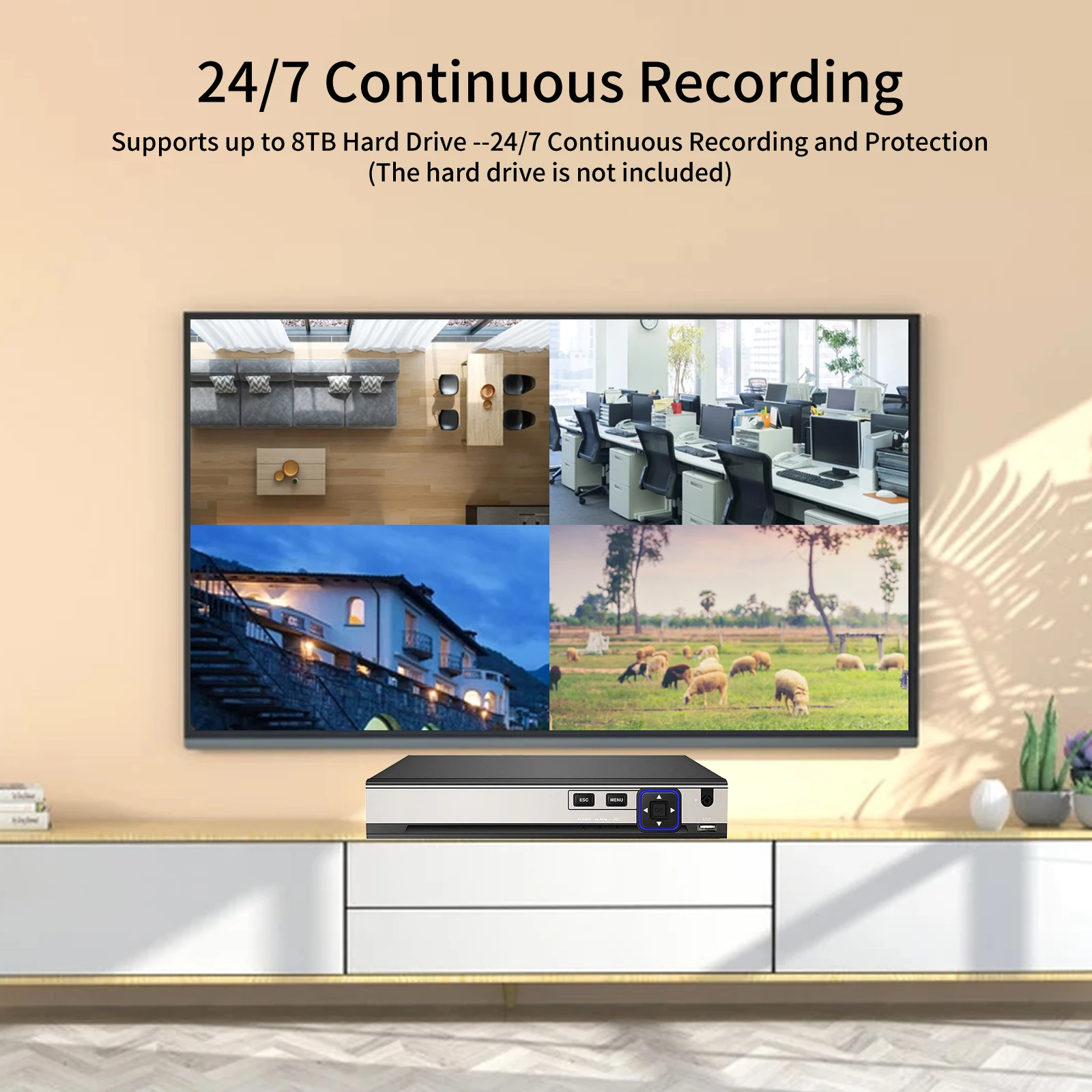 Gadinan 4K 8MP 돔 보안 IP 카메라 시스템 10CH POE NVR 키트 오디오 기록 P2P 야외 금속 비디오 감시 홈 세트 ONVLF