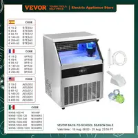 VEVOR Commercial Ice Maker Ice Maker Machine Freestanding Cabinet Ice Maker LED Digital Display, for Bar Home Restaurant 1