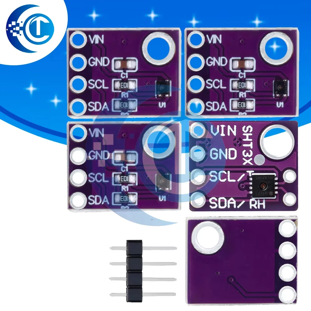 Moduli Sensore SHT31/SHT41/SHT45 SHT30: Rilevatori Digitali I2C di Temperatura e Umidità per Monitoraggio Ambientale