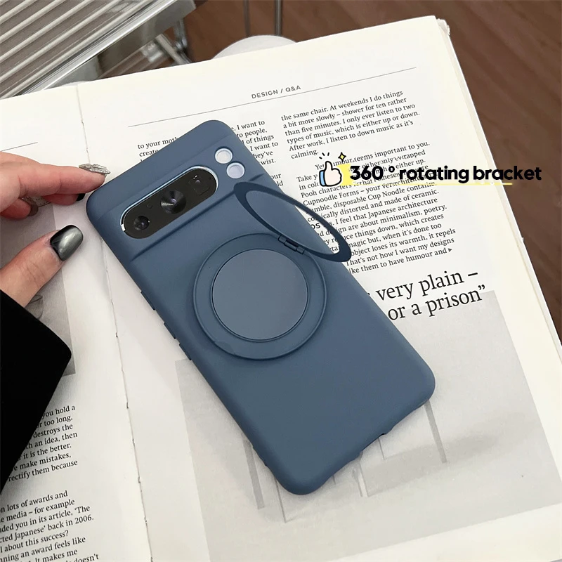 Wireless Charging Magnetic Stand Bracket with Shockproof Back Cover