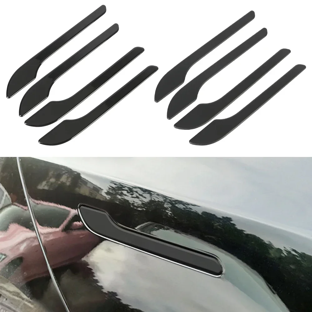 2025 Door Handle Sticker for Tesla Model 3/Y/3 Highland Model Y Juniper Carbon Fiber Door Protector Wrap Cover Paste Accessories